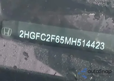 2021 Honda Civic Lx из США, поврежденный, VIN 2HGFC2F65MH514423